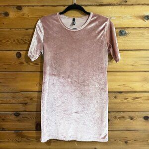 Yaege Pink Velvet Tunic Dress Size Medium
